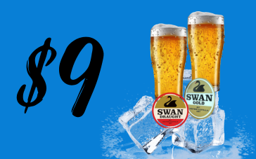 $9 Swan Draught and Swan Gold