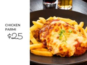 Chicken parmigiana in Special Menu