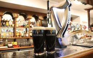 Guinness pints at Fenians Irish Pub