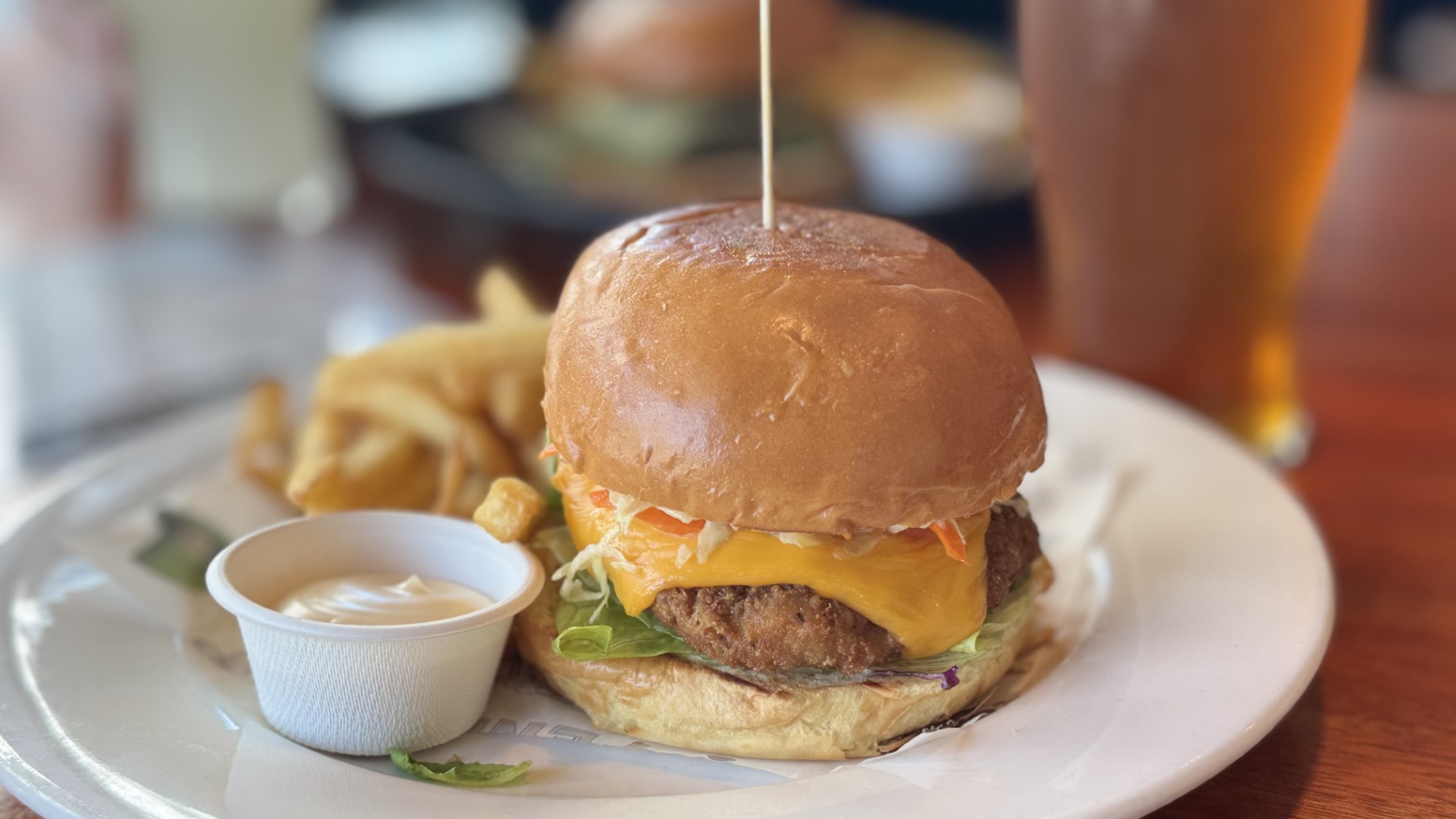 The Beef & Barrel burger (N)